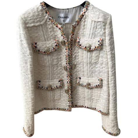 veste chanel femme|chanel cotton tweed jacket.